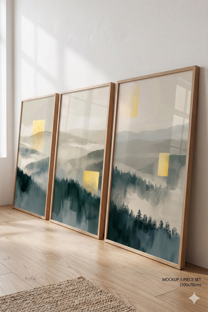 Yellow Drop - Quiet Disruption Collection — 3-Piece Gallery Set