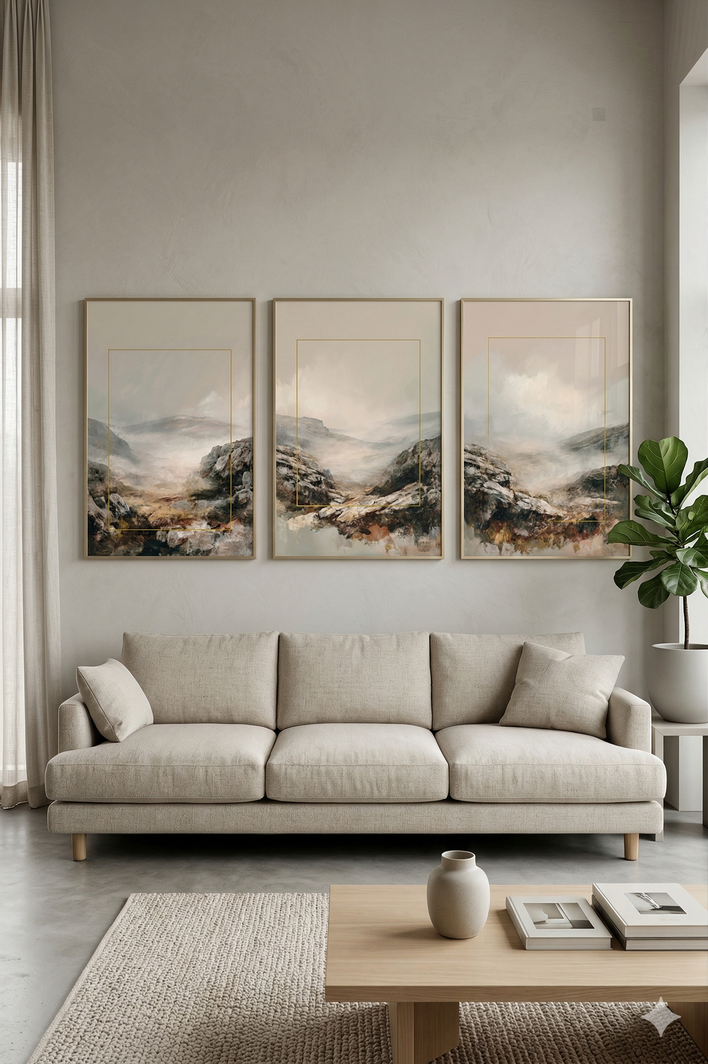 Yellow Drop - Rocky Mountains — 3-Piece Gallery Set